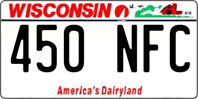WI license plate 450NFC