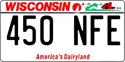 WI license plate 450NFE