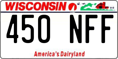WI license plate 450NFF