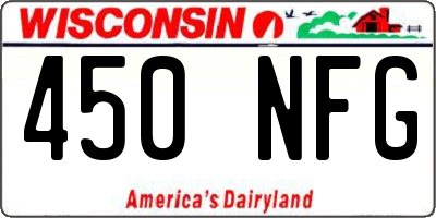 WI license plate 450NFG