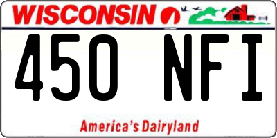 WI license plate 450NFI