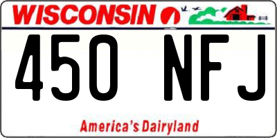 WI license plate 450NFJ