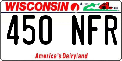 WI license plate 450NFR