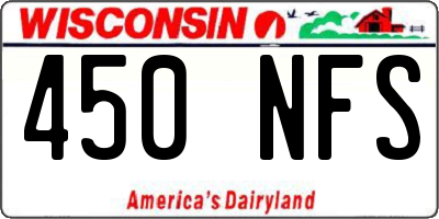 WI license plate 450NFS