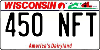 WI license plate 450NFT