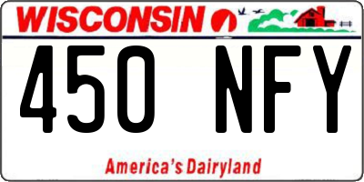 WI license plate 450NFY