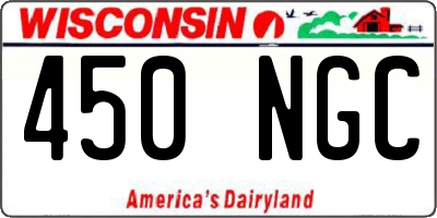 WI license plate 450NGC