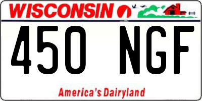 WI license plate 450NGF