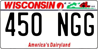 WI license plate 450NGG