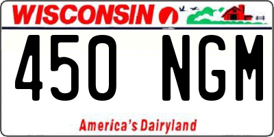 WI license plate 450NGM