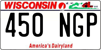 WI license plate 450NGP
