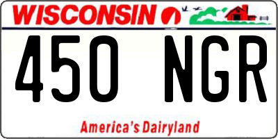 WI license plate 450NGR