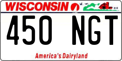 WI license plate 450NGT