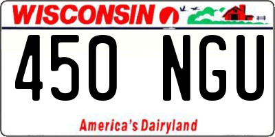WI license plate 450NGU