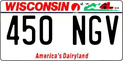 WI license plate 450NGV