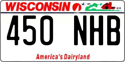 WI license plate 450NHB