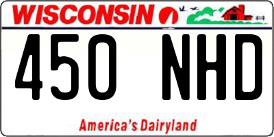 WI license plate 450NHD