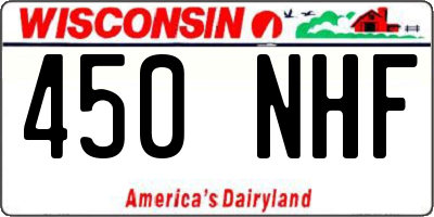 WI license plate 450NHF