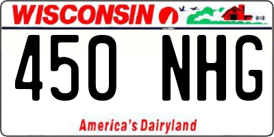 WI license plate 450NHG