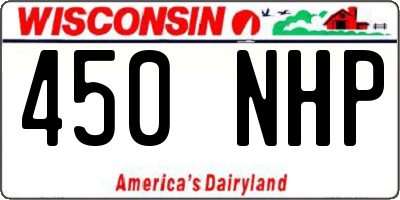 WI license plate 450NHP