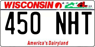 WI license plate 450NHT