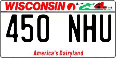 WI license plate 450NHU