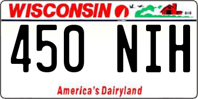 WI license plate 450NIH