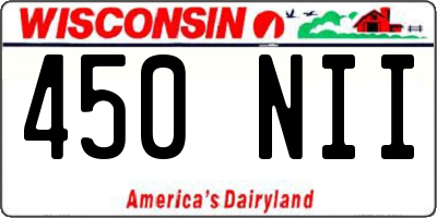 WI license plate 450NII