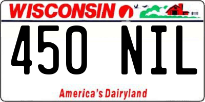 WI license plate 450NIL
