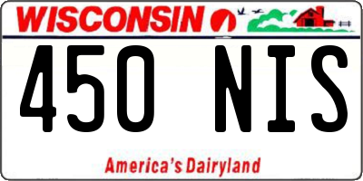 WI license plate 450NIS