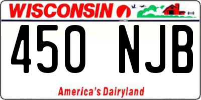 WI license plate 450NJB