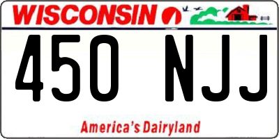 WI license plate 450NJJ