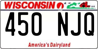 WI license plate 450NJQ