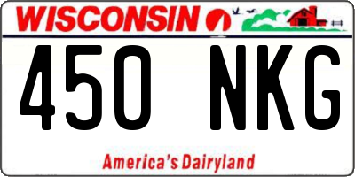 WI license plate 450NKG