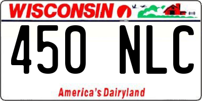 WI license plate 450NLC