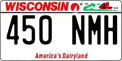 WI license plate 450NMH