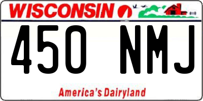 WI license plate 450NMJ