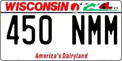 WI license plate 450NMM