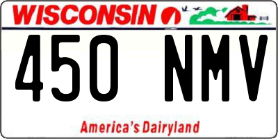 WI license plate 450NMV