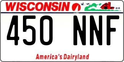 WI license plate 450NNF