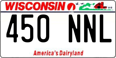 WI license plate 450NNL