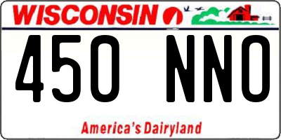 WI license plate 450NNO