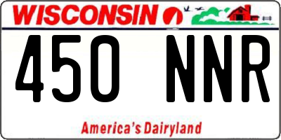 WI license plate 450NNR