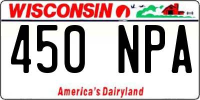 WI license plate 450NPA