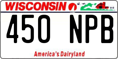 WI license plate 450NPB