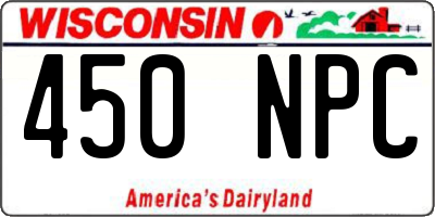 WI license plate 450NPC