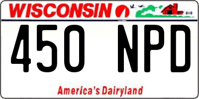 WI license plate 450NPD