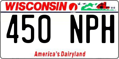 WI license plate 450NPH