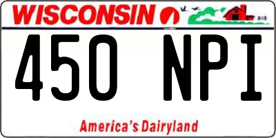WI license plate 450NPI
