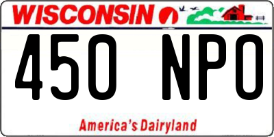 WI license plate 450NPO